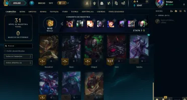 conta lol com todos campeoes e vsarias skins