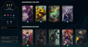 CONTA LOL 217 SKINS E 149 CHAMPIONS + DE R$ 2000 INVESTIDOS
