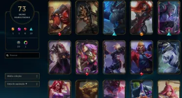 CONTA LEAGUE OF LEGENDS (LEVEL 449 GOLD IV) - 73 SKINS