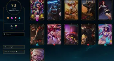CONTA LEAGUE OF LEGENDS (LEVEL 449 GOLD IV) - 73 SKINS