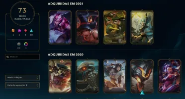 CONTA LEAGUE OF LEGENDS (LEVEL 449 GOLD IV) - 73 SKINS