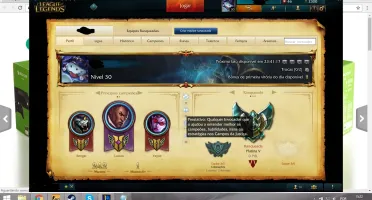 CONTA DE LEAGUE OF LEGENDS PLATINA V
