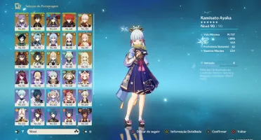 Conta Genshin Impact AR57, 13 personagens 5 estrelas