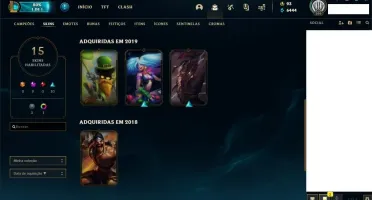Conta LOL UNRANKED  lvl206 | M7 1100K RIVEN | 15 SKINS