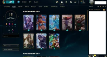 Conta LOL UNRANKED  lvl206 | M7 1100K RIVEN | 15 SKINS