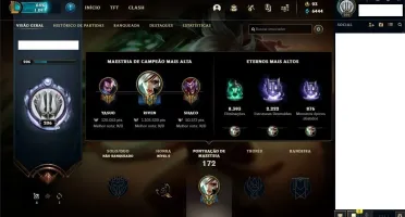 Conta LOL UNRANKED  lvl206 | M7 1100K RIVEN | 15 SKINS