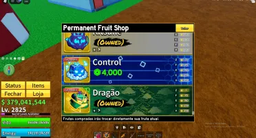 Conta Blox Fruits — Endgame / V4 / Frutas Permanentes / Ski