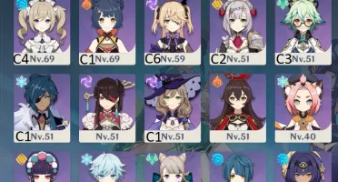 Genshin Impact - Venti, Shogun Raiden, Mona, Harpa Celestial