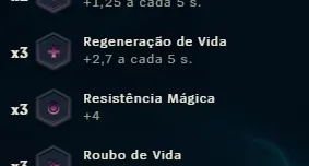 Conta com 20 páginas de runa e todos os campeões