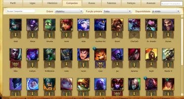 CONTA LOL GOLD V - 38 CAMPEÕES - 7 SKINS