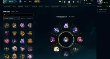 Conta League of Legends nv 909, 244 skins, todos os campeões