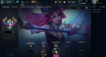 Conta League of Legends nv 909, 244 skins, todos os campeões