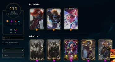 Conta de lol mais de 400 skins ouro 1
