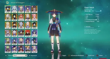AR 55 - Wanderer, Nahida, Nillou, Cyno e mais