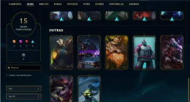 Conta ouro 4 com 45 Champs e 15 Skins + 1 Prestigio do Kayn