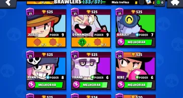 Conta Brawl Stars 16.741 troféus troca nome grátis