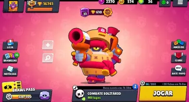 Conta Brawl Stars 16.741 troféus troca nome grátis