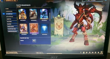 CONTA SMITE - 4 SKINS T5 ( THOR, ANUBIS, CTHULHU e IZANAMI)