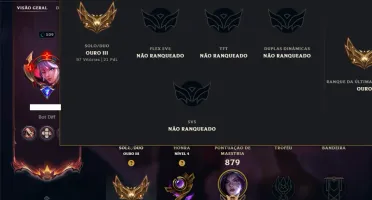 Ouro 3 com TODOS os Champs e 171 Skins ( MAIN ADC )