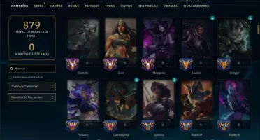 Ouro 3 com TODOS os Champs e 171 Skins ( MAIN ADC )