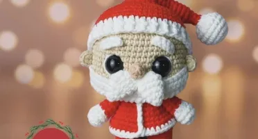 Mini Papai Noel 15cm amigurumi