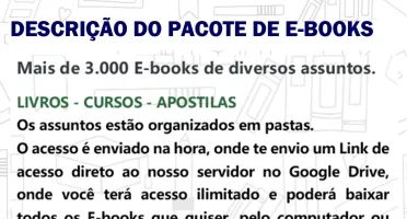 Pacote de E-books - Mais de 3 Mil E-books Diversos Assuntos