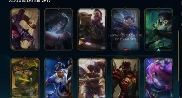 Lol Gold 4 4k De Essência 70 Campeões Skins Legado nivel 105