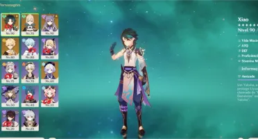 Vendo> Conta Genshin AR 55 Xiao+Lança de Jade e ZhongLi+Homa