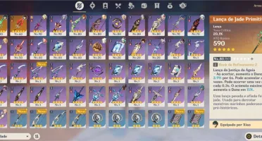 Vendo> Conta Genshin AR 55 Xiao+Lança de Jade e ZhongLi+Homa