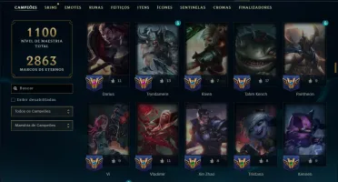 Esmeralda 4 com TODOS os Champs e 395 Skins +2 Raras