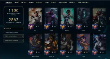 Esmeralda 4 com TODOS os Champs e 395 Skins +2 Raras