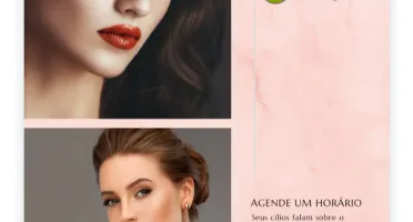 extensão de cílios com nossos templates editáveis no Canva!