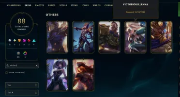 Conta Lol - Janna Vitoriosa - Riot Singed