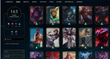 Conta de lol lvl 554 163 skins
