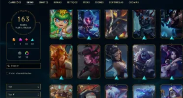 Conta de lol lvl 554 163 skins