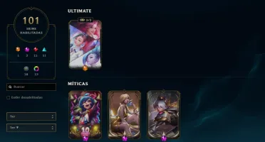 Skins Irelia e Evelynn de prestígio.
