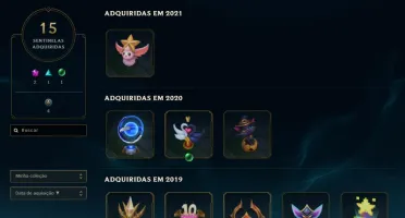 Skins Irelia e Evelynn de prestígio.