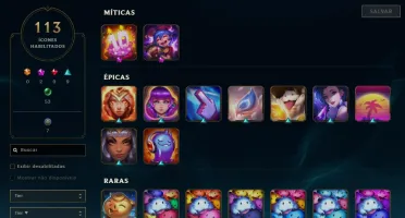 Skins Irelia e Evelynn de prestígio.