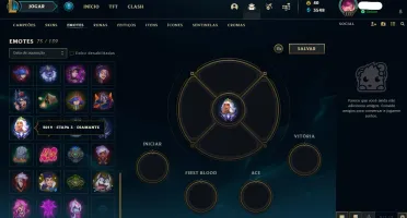 Skins Irelia e Evelynn de prestígio.