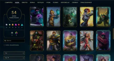 Unranked com 45 Champs e 54 Skins