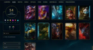 Unranked com 45 Champs e 54 Skins