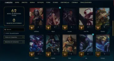 Unranked com 45 Champs e 54 Skins