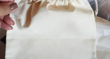 Saquinho de Algodão Cru Personalizado 10x15 cm