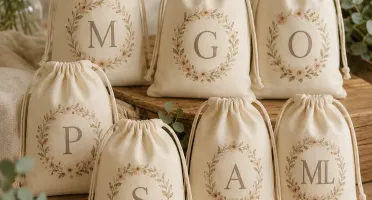 Saquinho de Algodão Cru Personalizado 10x15 cm