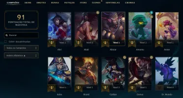 conta league of legends platina
