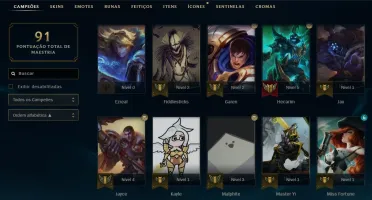 conta league of legends platina