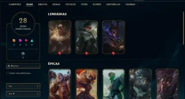 Conta prata 1 com 69 Champs e 28 Skins