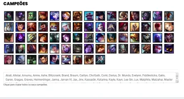 Conta prata 1 com 69 Champs e 28 Skins