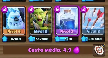 Lvl 8 - Arena 9 - Bandida + Golem + Três mosqueteiras