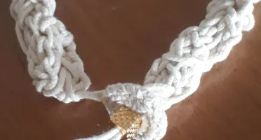 Choker de Crochê em Cordão de Algodão